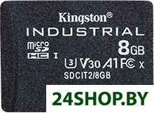 Карта памяти Kingston Industrial microSDHC SDCIT2/8GBSP 8GB Карта памяти Kingston Industrial microSDHC SDCIT2/8GBSP 8GB