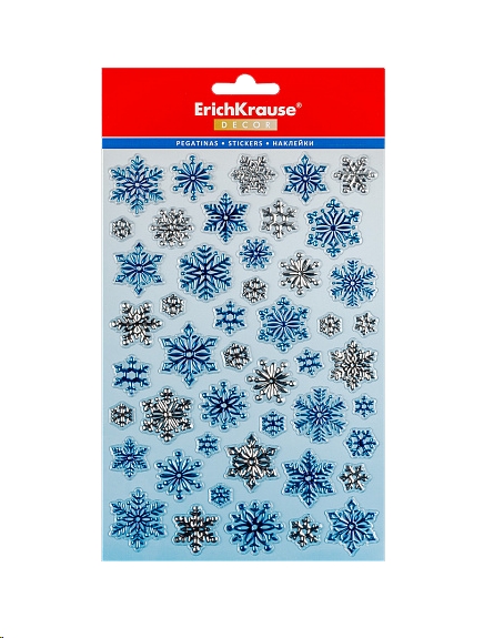 Набор наклеек Erich Krause Decor Снежинки аквамарин (49600) Набор наклеек Erich Krause Decor Снежинки аквамарин (49600)