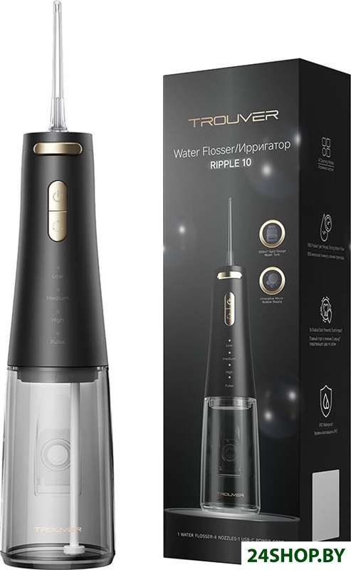 Ирригатор Trouver Ripple 10 water flosser Black AWF14A Ирригатор Trouver Ripple 10 water flosser Black AWF14A