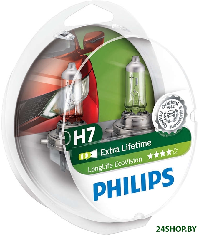 Галогенная лампа Philips H7 LongLife EcoVision 2шт Галогенная лампа Philips H7 LongLife EcoVision 2шт