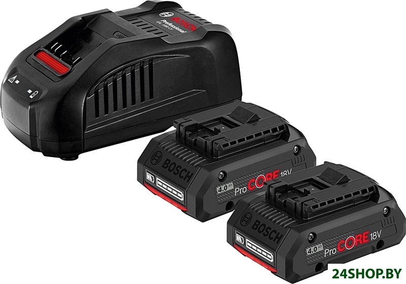 Аккумулятор с зарядным устройством Bosch 2xProCORE 1600A016GF (18В/4 Ah + 14.4-18В) Аккумулятор с зарядным устройством Bosch 2xProCORE 1600A016GF (18В/4 Ah + 14.4-18В)