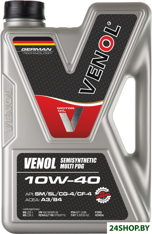 Моторное масло Venol Semisynthetic Multi PDG 10W-40 1л Моторное масло Venol Semisynthetic Multi PDG 10W-40 1л
