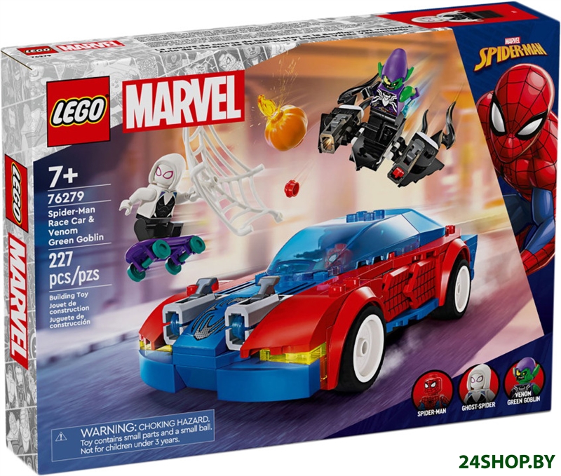 Конструктор LEGO Marvel Super Heroes 76279 Гоночная машина Человека-паука и Зеленый гоблин Веном Конструктор LEGO Marvel Super Heroes 76279 Гоночная машина Человека-паука и Зеленый гоблин Веном