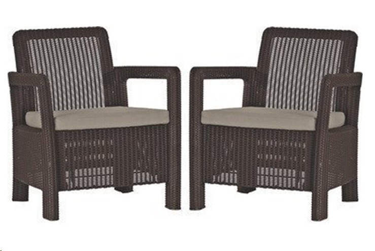 Комплект садовой мебели Keter Tarifa 2 Chairs 228169 (коричневый) Комплект садовой мебели Keter Tarifa 2 Chairs 228169 (коричневый)