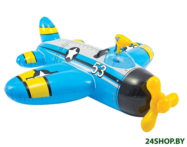 Надувной матрас Intex Water Gun Plane 57537 (синий) Надувной матрас Intex Water Gun Plane 57537 (синий)