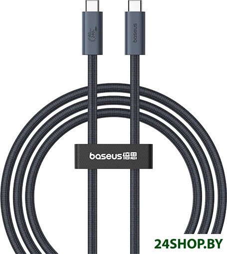 Кабель Baseus Flash Series 2 USB4 Full Featured Data Cable 240W USB Type-C - USB Type-C (1 м, черный Кабель Baseus Flash Series 2 USB4 Full Featured Data Cable 240W USB Type-C - USB Type-C (1 м, черный