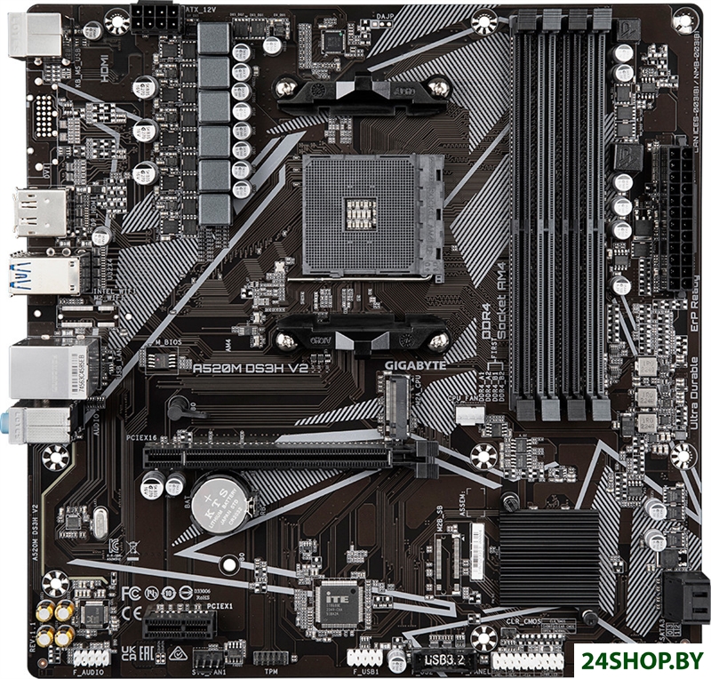 Материнская плата Gigabyte A520M DS3H V2 (rev. 1.1) Материнская плата Gigabyte A520M DS3H V2 (rev. 1.1)