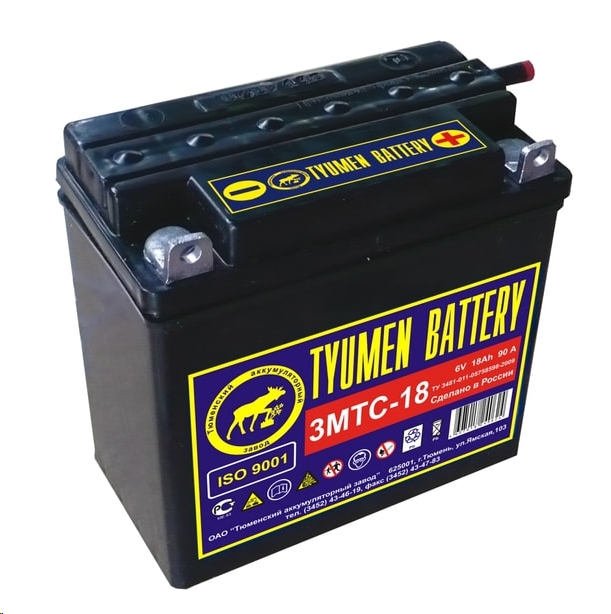 Мотоциклетный аккумулятор Tyumen Battery Лидер 3МТС-18 (18 А·ч) Мотоциклетный аккумулятор Tyumen Battery Лидер 3МТС-18 (18 А·ч)