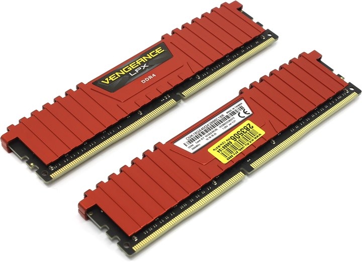 Оперативная память CORSAIR Vengeance LPX 2x8GB Red (CMK16GX4M2A2666C16R) Оперативная память CORSAIR Vengeance LPX 2x8GB Red (CMK16GX4M2A2666C16R)