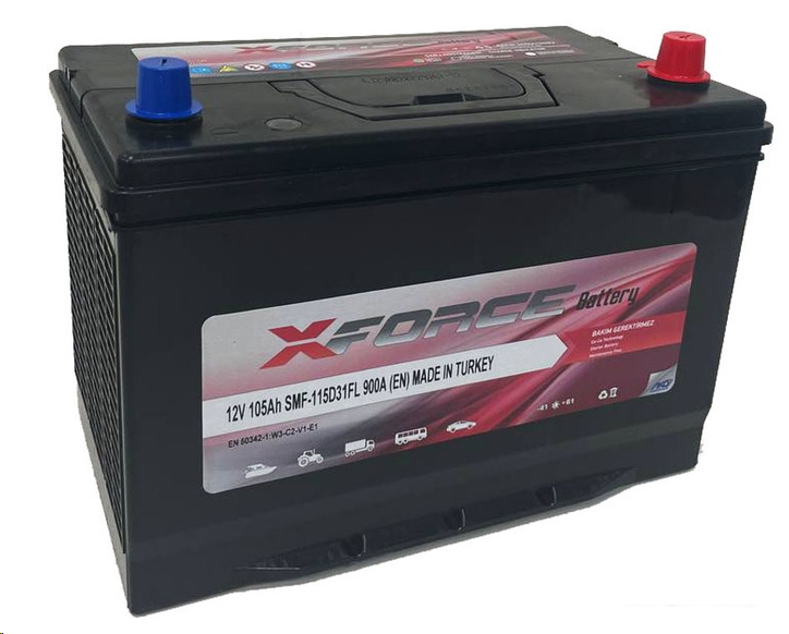 Автомобильный аккумулятор XFORCE Asia 105 JR+ (105 А·ч) Автомобильный аккумулятор XFORCE Asia 105 JR+ (105 А·ч)