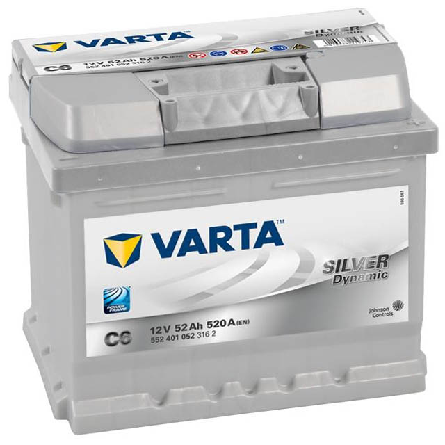 Автомобильный аккумулятор VARTA Silver Dynamic C6 552401052 (52 А/ч) Автомобильный аккумулятор VARTA Silver Dynamic C6 552401052 (52 А/ч)