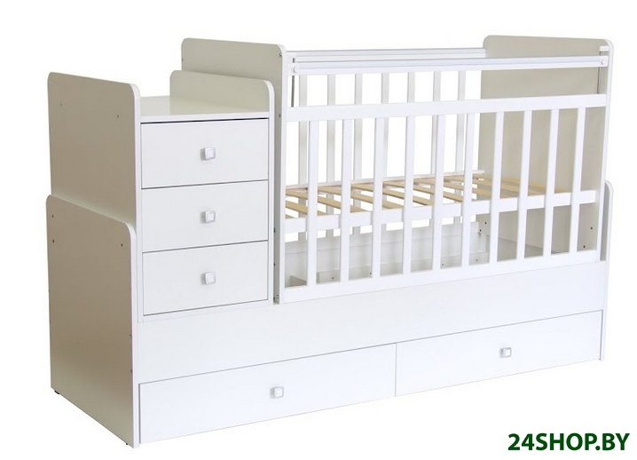 Детская кроватка Фея 1100 (белый) Детская кроватка Фея 1100 (белый)