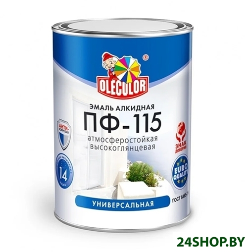 Эмаль Olecolor ПФ-115 универсальная 1.8 кг (вишневый) Эмаль Olecolor ПФ-115 универсальная 1.8 кг (вишневый)