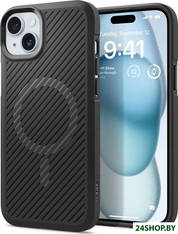 Чехол для телефона Spigen Core Armor (MagFit) для iPhone 15 ACS06480 (черный) Чехол для телефона Spigen Core Armor (MagFit) для iPhone 15 ACS06480 (черный)