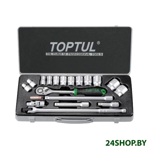 Набор торцевых головок Toptul GCAD1802 18 предметов Набор торцевых головок Toptul GCAD1802 18 предметов