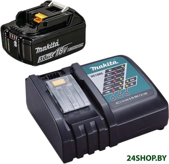 Аккумулятор с зарядным устройством Makita BL1830B + DC18RC (18В/3.0 Ah + 7.2-18В) (191A25-2) Аккумулятор с зарядным устройством Makita BL1830B + DC18RC (18В/3.0 Ah + 7.2-18В) (191A25-2)