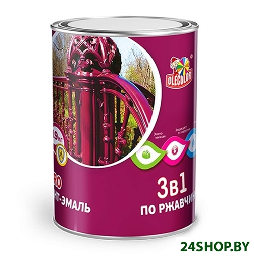 Грунт-эмаль Olecolor 3 в 1 по ржавчине 2 кг (голубой) Грунт-эмаль Olecolor 3 в 1 по ржавчине 2 кг (голубой)