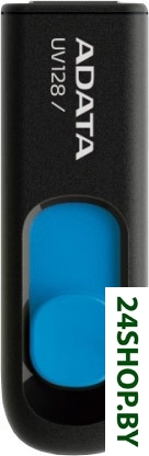 Флеш-память A-Data DashDrive UV128 Black-Blue 32GB (AUV128-32G-RBE) Флеш-память A-Data DashDrive UV128 Black-Blue 32GB (AUV128-32G-RBE)