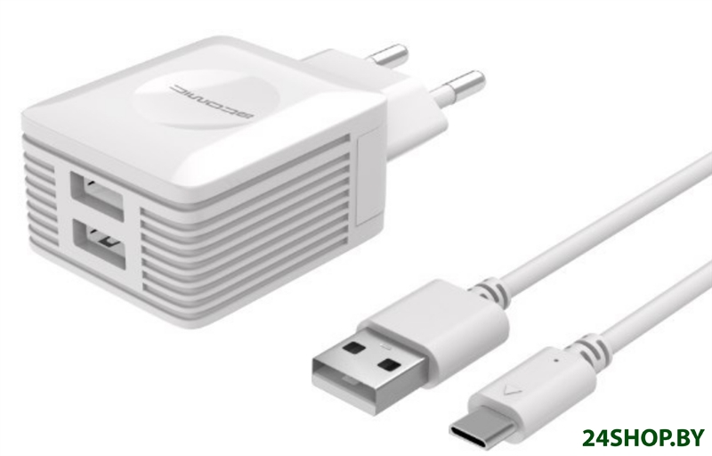 Сетевое зарядное Atomic U500 microUSB (белый) Сетевое зарядное Atomic U500 microUSB (белый)