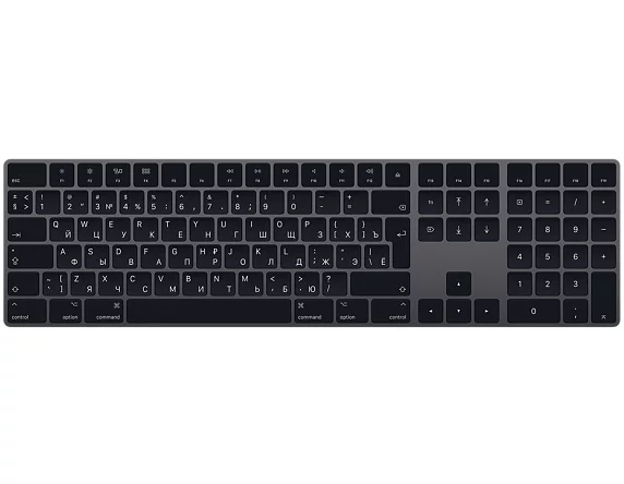 Клавиатура Apple Magic Keyboard с цифровой панелью (серый космос) (MRMH2RS/A) Клавиатура Apple Magic Keyboard с цифровой панелью (серый космос) (MRMH2RS/A)