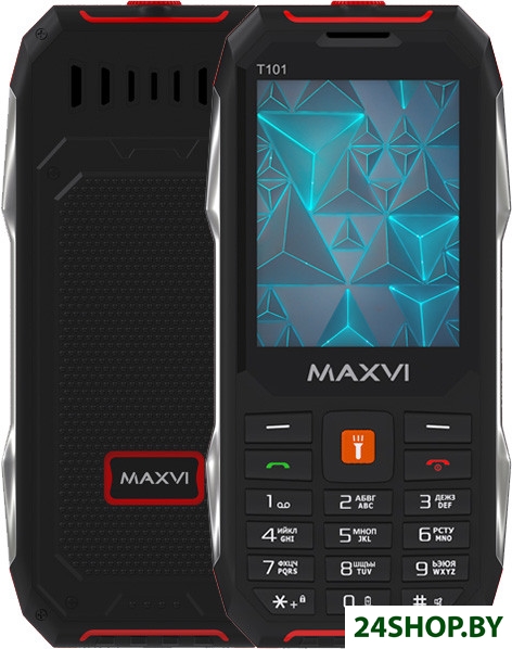 Кнопочный телефон Maxvi T101 (красный) Кнопочный телефон Maxvi T101 (красный)