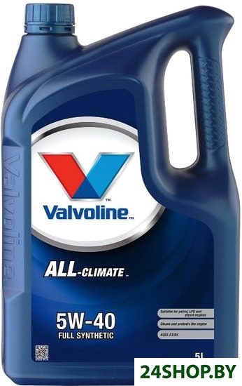 Моторное масло Valvoline All-Climate 5W-40 5л Моторное масло Valvoline All-Climate 5W-40 5л