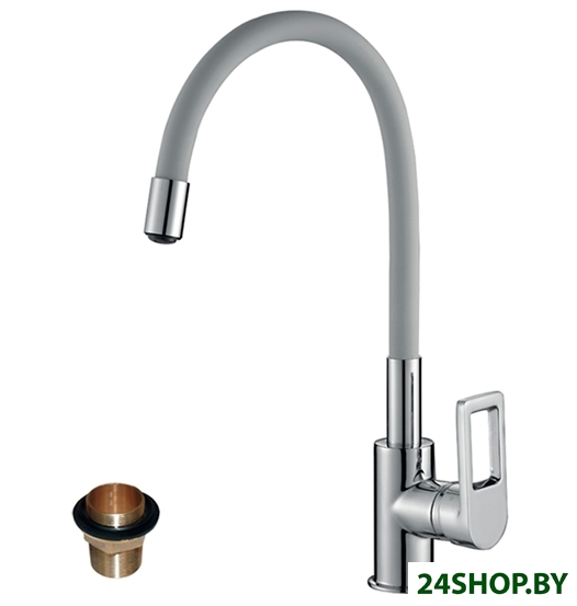 Смеситель Rossinka Silvermix Z35-35U (серый/хром) Смеситель Rossinka Silvermix Z35-35U (серый/хром)