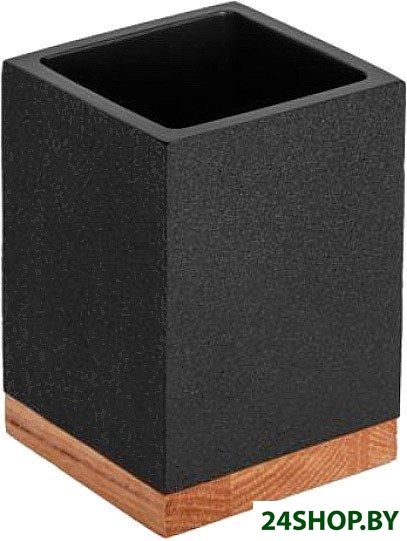 Стакан для зубной щетки и пасты Perfecto Linea Wood Bliss 35-720102 (черный) Стакан для зубной щетки и пасты Perfecto Linea Wood Bliss 35-720102 (черный)