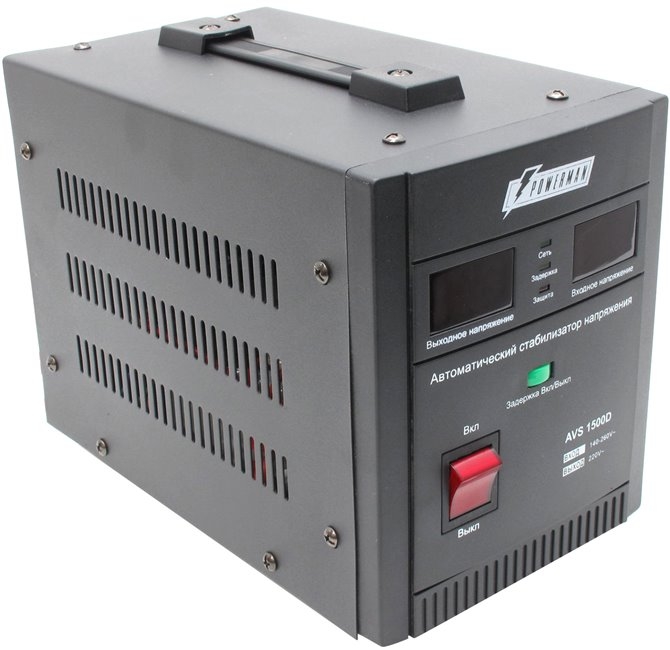 Стабилизатор напряжения POWERMAN AVS 1500D Black Стабилизатор напряжения POWERMAN AVS 1500D Black