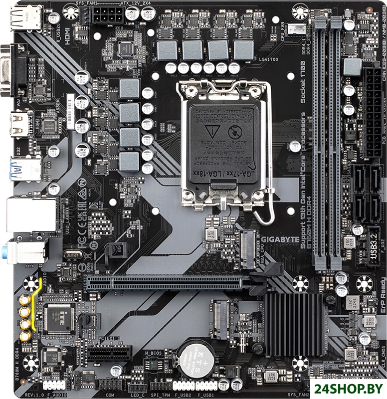 Материнская плата Gigabyte B760M H DDR4 (rev. 1.0) Материнская плата Gigabyte B760M H DDR4 (rev. 1.0)