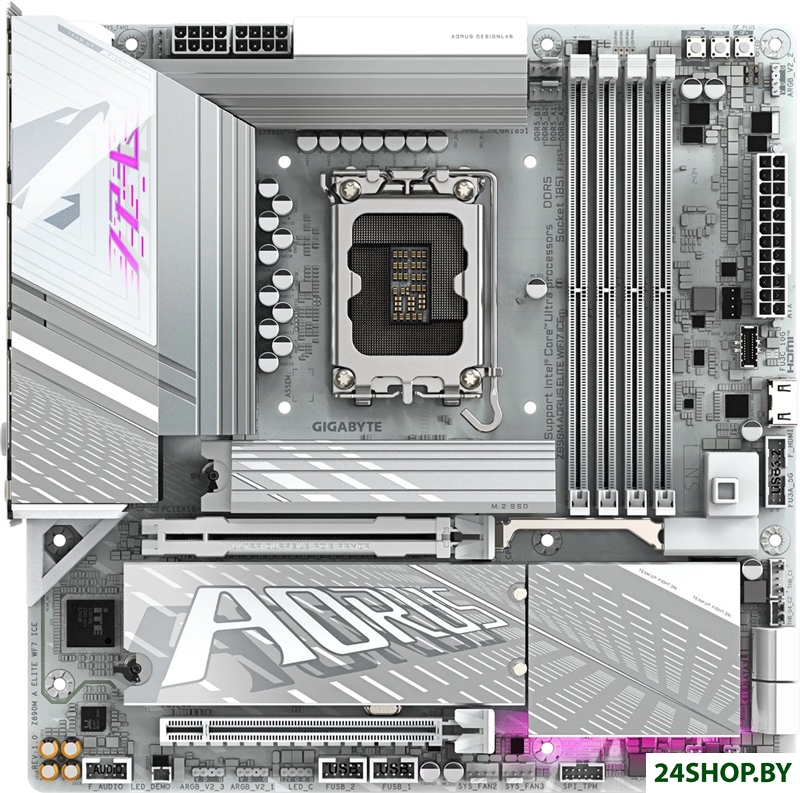 Материнская плата Gigabyte Z890M Aorus Elite WiFi7 Ice Материнская плата Gigabyte Z890M Aorus Elite WiFi7 Ice