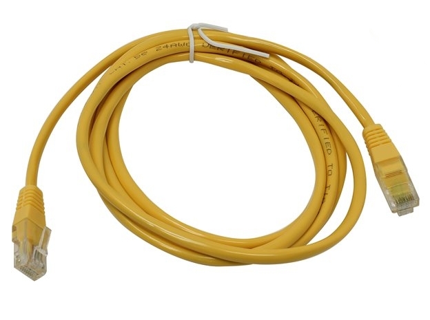Кабель Patch Cord UTP кат.5e (2 м, жёлтый) Кабель Patch Cord UTP кат.5e (2 м, жёлтый)