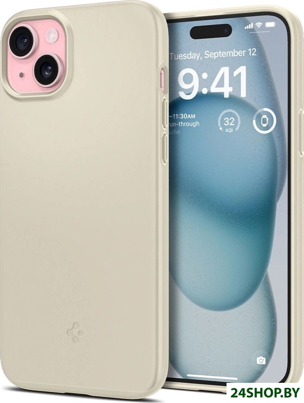 Чехол для телефона Spigen Thin Fit для iPhone 15 ACS06782 (бежевый) Чехол для телефона Spigen Thin Fit для iPhone 15 ACS06782 (бежевый)