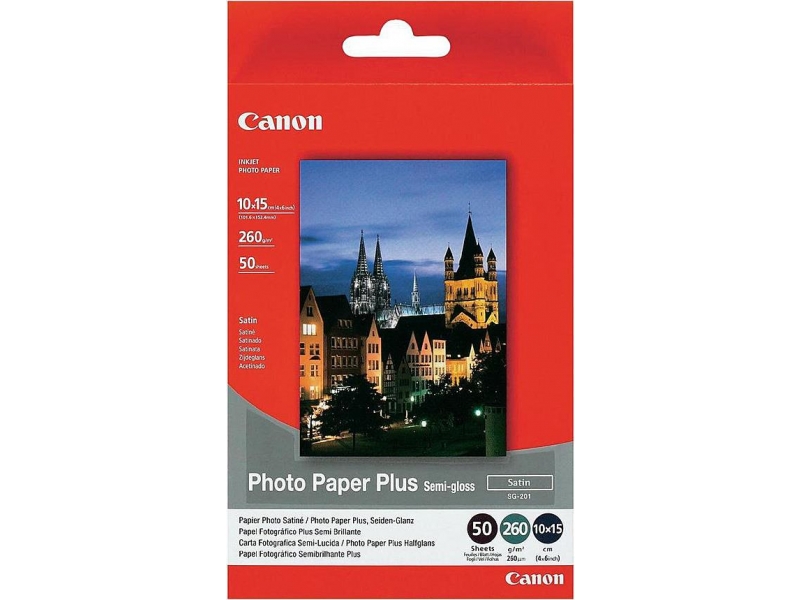 Фотобумага Canon Photo Paper Plus Semi-Gloss SG-201 10x15 50 листов (1686B015) Фотобумага Canon Photo Paper Plus Semi-Gloss SG-201 10x15 50 листов (1686B015)