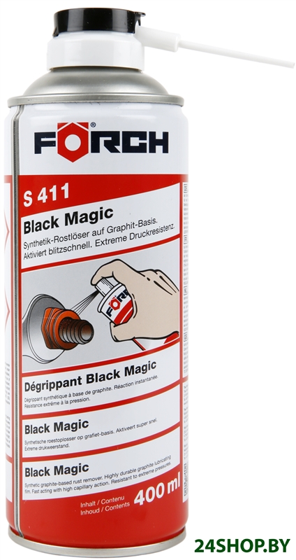 FORCH Растворитель ржавчины S411 Чёрная магия с графитом 400мл FORCH Растворитель ржавчины S411 Чёрная магия с графитом 400мл