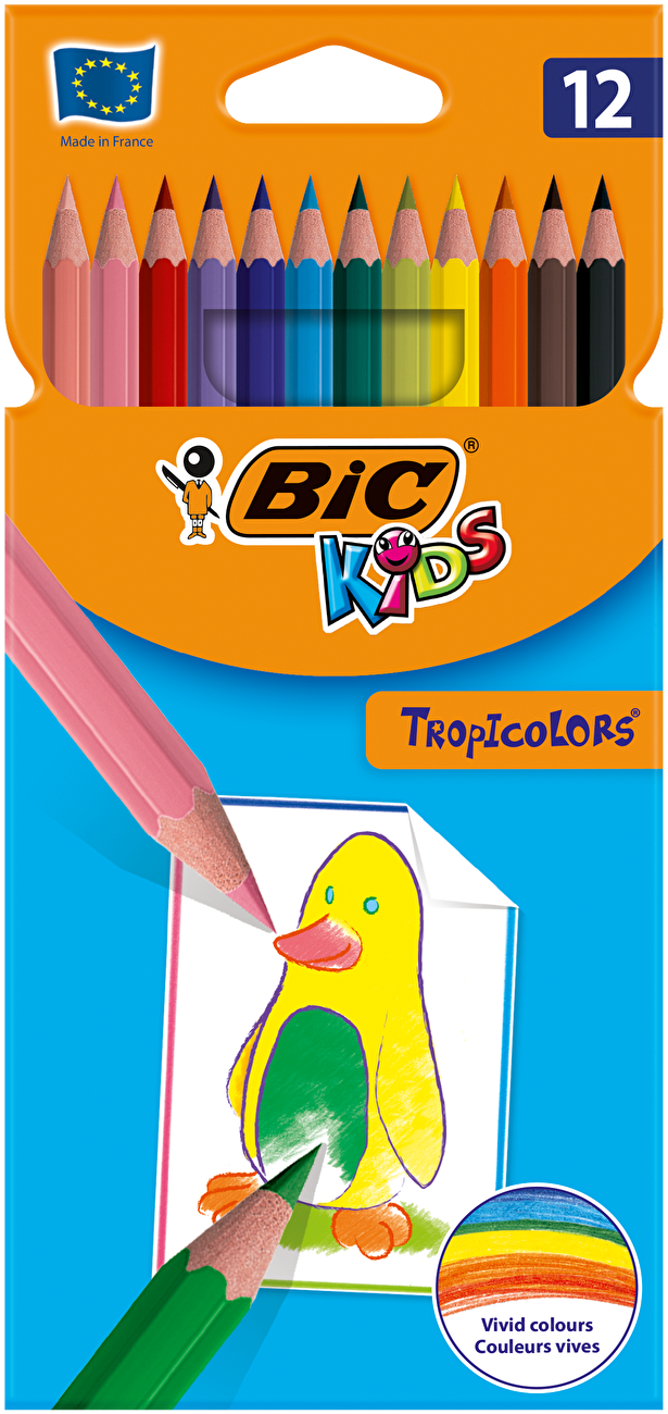 BIC Тропикулер Карандаши цветные, 12 цветов BIC Тропикулер Карандаши цветные, 12 цветов