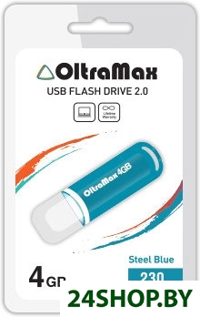 Флеш-память USB OltraMax 230 4GB (бирюзовый) (OM-4GB-230-St Blue) Флеш-память USB OltraMax 230 4GB (бирюзовый) (OM-4GB-230-St Blue)
