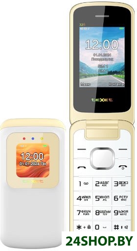 Кнопочный телефон TeXet TM-325 (молочный белый) Кнопочный телефон TeXet TM-325 (молочный белый)