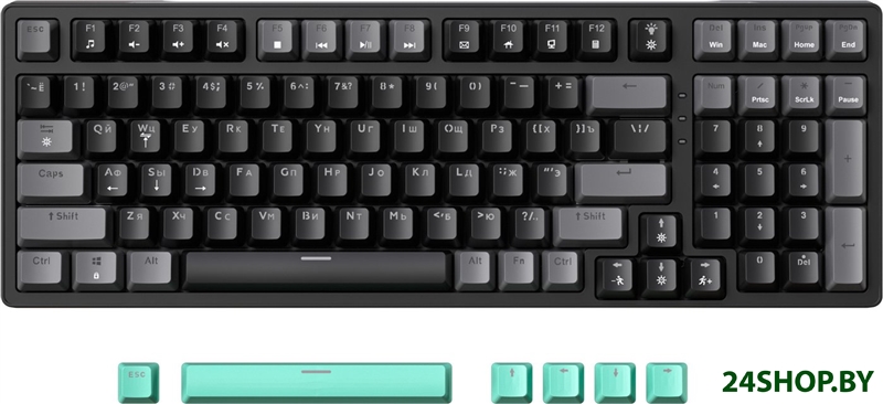 Клавиатура JEGG ZA99 Black Grey Green (TNT Yellow) Клавиатура JEGG ZA99 Black Grey Green (TNT Yellow)