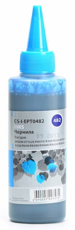 Чернила Cactus CS-I-EPT0482 голубой (100 мл) Чернила Cactus CS-I-EPT0482 голубой (100 мл)