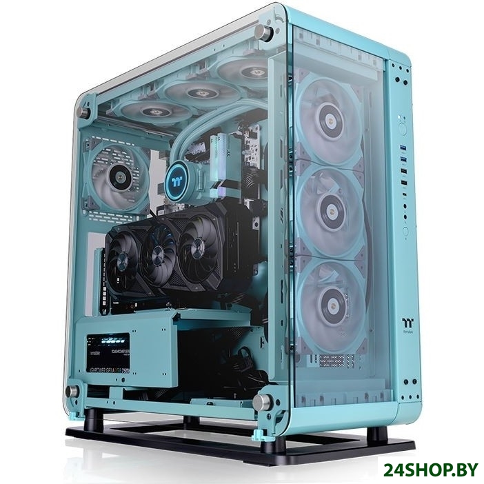 Корпус Thermaltake Core P6 Tempered Glass Turquoise CA-1V2-00MBWN-00 Корпус Thermaltake Core P6 Tempered Glass Turquoise CA-1V2-00MBWN-00