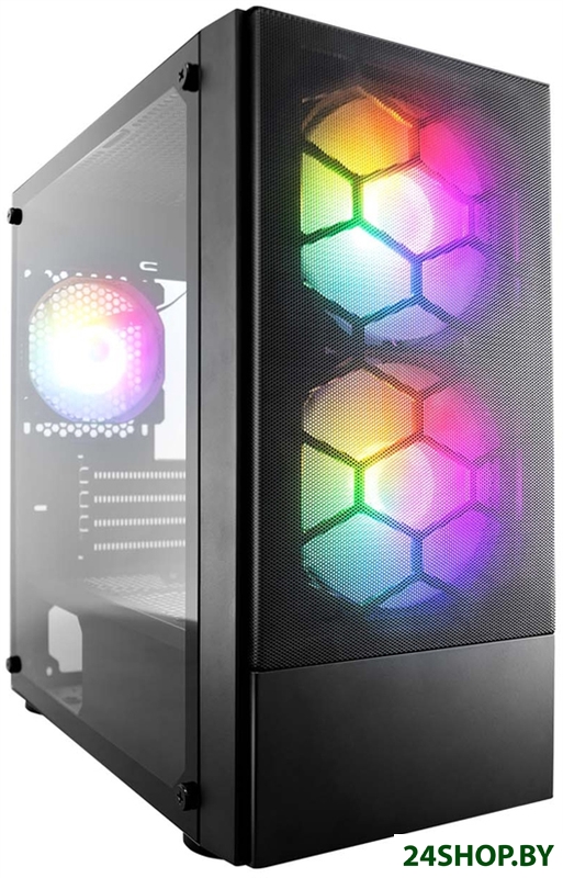 Корпус 1stPlayer Firebase X4-M-BK-2F1P-1F1 Корпус 1stPlayer Firebase X4-M-BK-2F1P-1F1