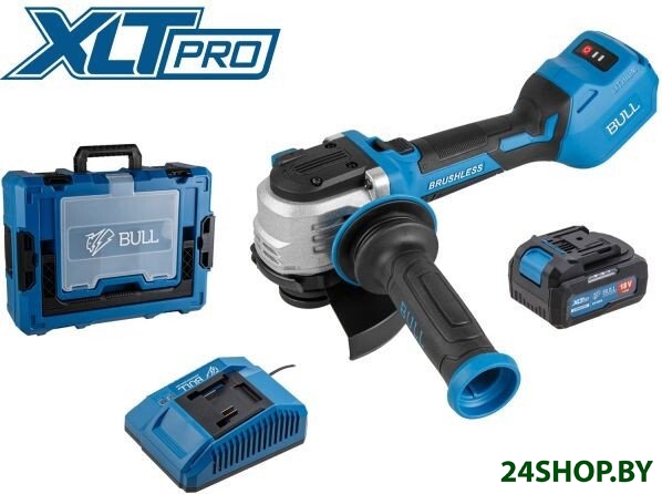 Угловая шлифмашина Bull CSG 1812-1 SR XLTpro Xcase 1333997 (с 1-м АКБ, кейс) Угловая шлифмашина Bull CSG 1812-1 SR XLTpro Xcase 1333997 (с 1-м АКБ, кейс)