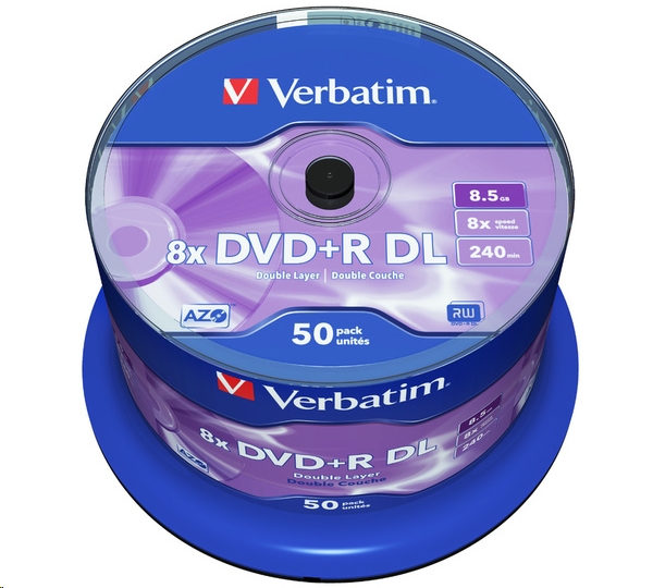Диски Verbatim Double Layer DVD+R 8.5GB 8x AZO Matt Silver (50 шт., 43758) Диски Verbatim Double Layer DVD+R 8.5GB 8x AZO Matt Silver (50 шт., 43758)