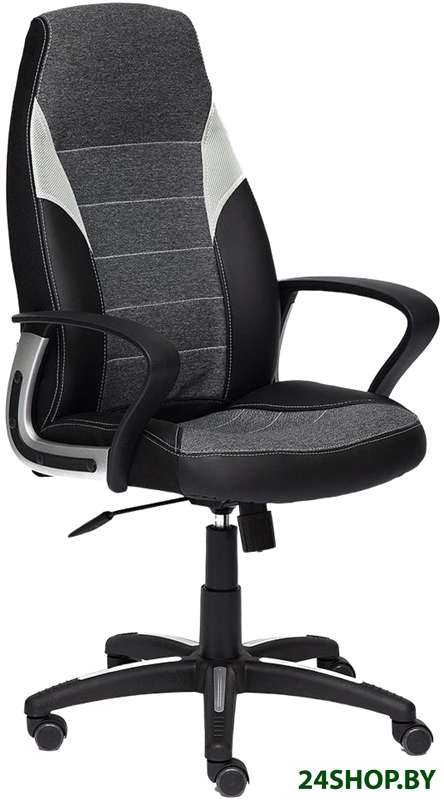 Кресло TetChair Inter (искусственная кожа, ткань, черный/серый/серый) Кресло TetChair Inter (искусственная кожа, ткань, черный/серый/серый)