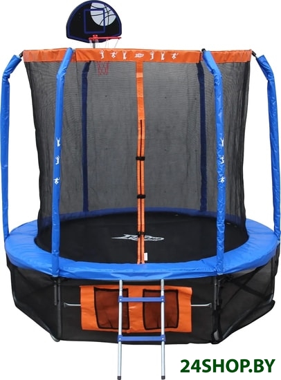 Батут с сеткoй и баскетбольным кольцом ECOS BS-10FT-3 (010365) Батут с сеткoй и баскетбольным кольцом ECOS BS-10FT-3 (010365)
