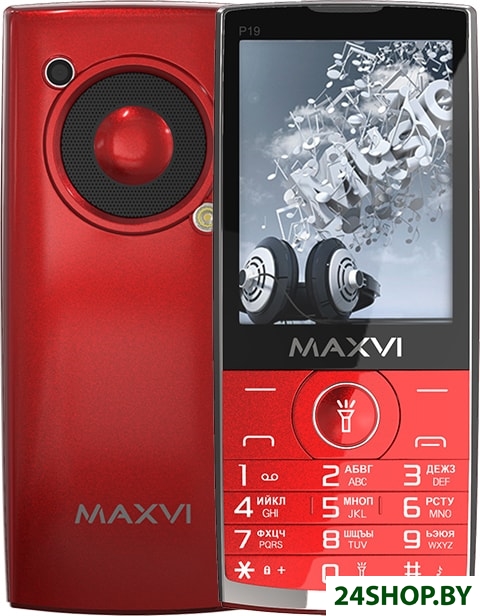 Кнопочный телефон Maxvi P19 (винный красный) Кнопочный телефон Maxvi P19 (винный красный)