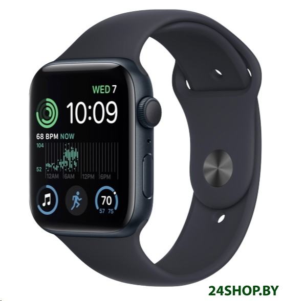 Умные часы Apple Watch SE 2 40 мм (алюминиевый корпус, полуночный/полуночный, спортивный силиконовый Умные часы Apple Watch SE 2 40 мм (алюминиевый корпус, полуночный/полуночный, спортивный силиконовый