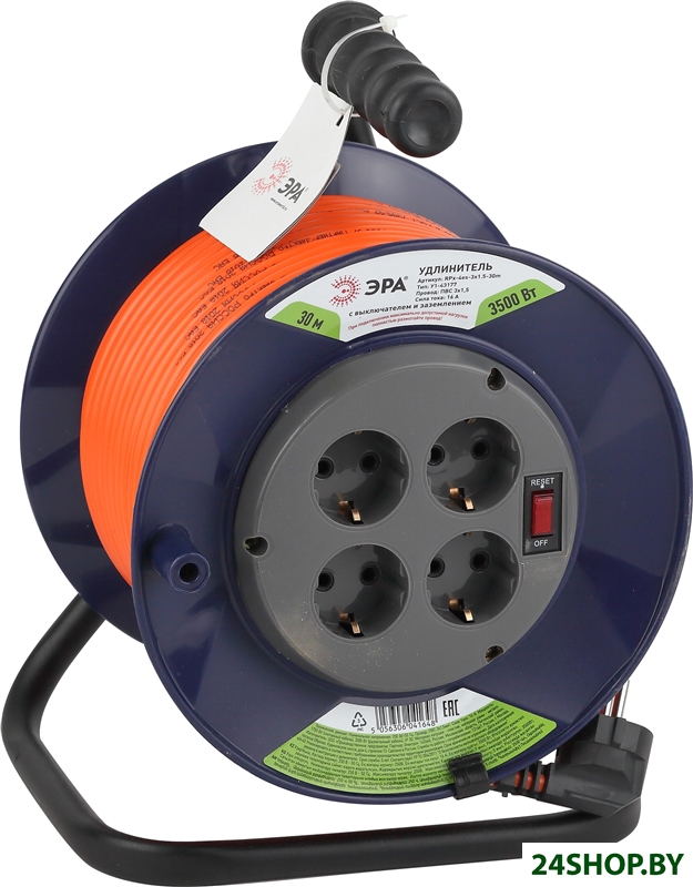 Удлинитель ЭРА RPx-4es-3x1.5-30m Удлинитель ЭРА RPx-4es-3x1.5-30m