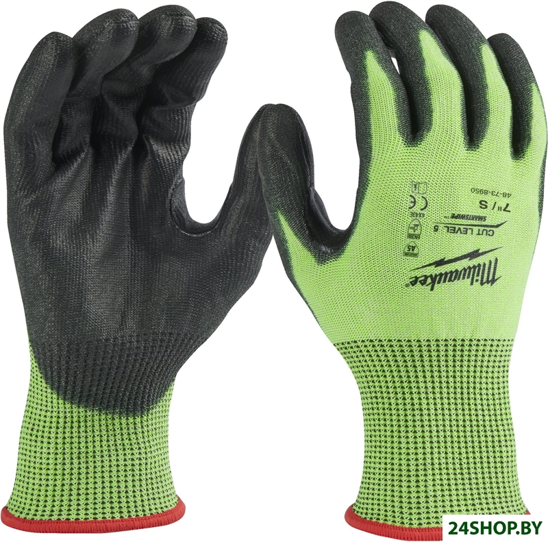 Перчатки хозяйственные Milwaukee Hi-Vis Cut level 5/E 11/XXL 4932479935 Перчатки хозяйственные Milwaukee Hi-Vis Cut level 5/E 11/XXL 4932479935